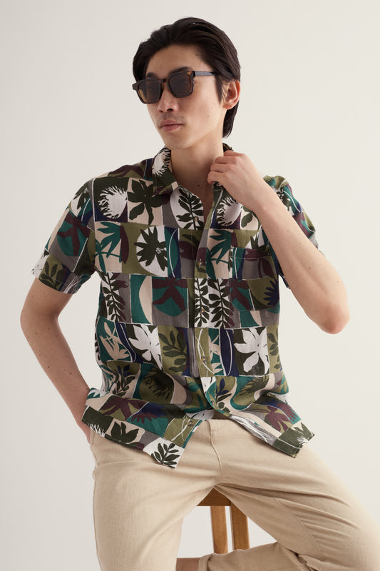 Men's Blue Heron Short Sleeve Shirt