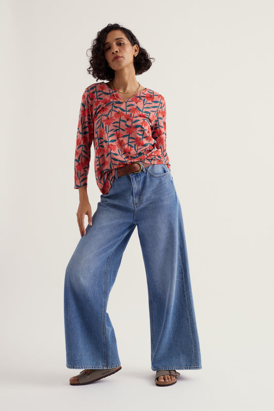 Kellow 3/4 Sleeve Jersey Top