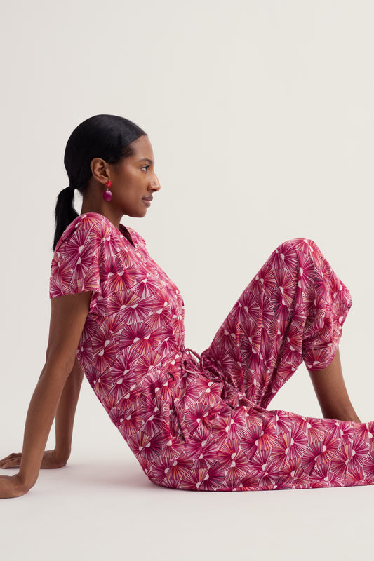 Rose Trellis Wide Leg Jumpsuit
