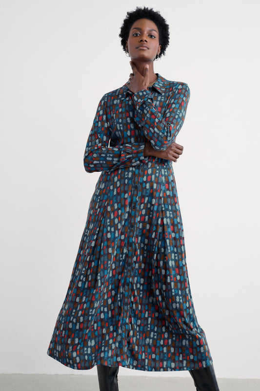 Coastline Jersey Shirt Dress