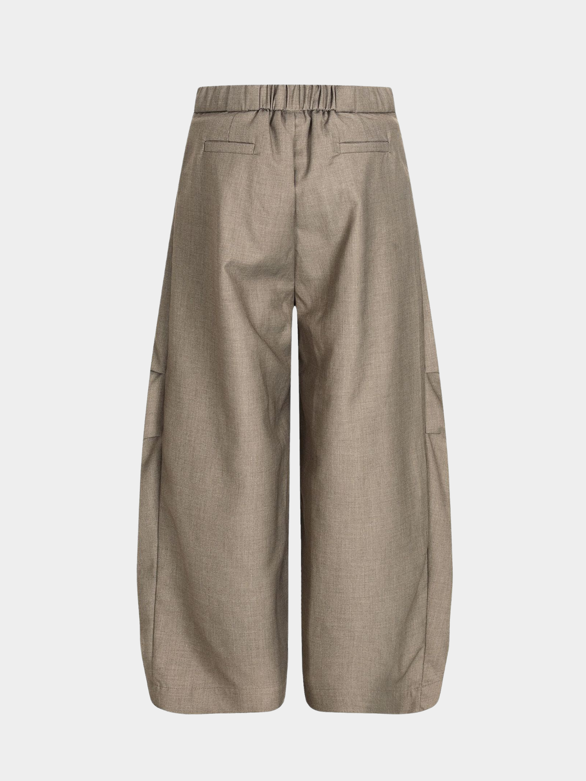 Ashshine – Plissierte weit geschnittene Stoffhose mit Kordelzug für Damen