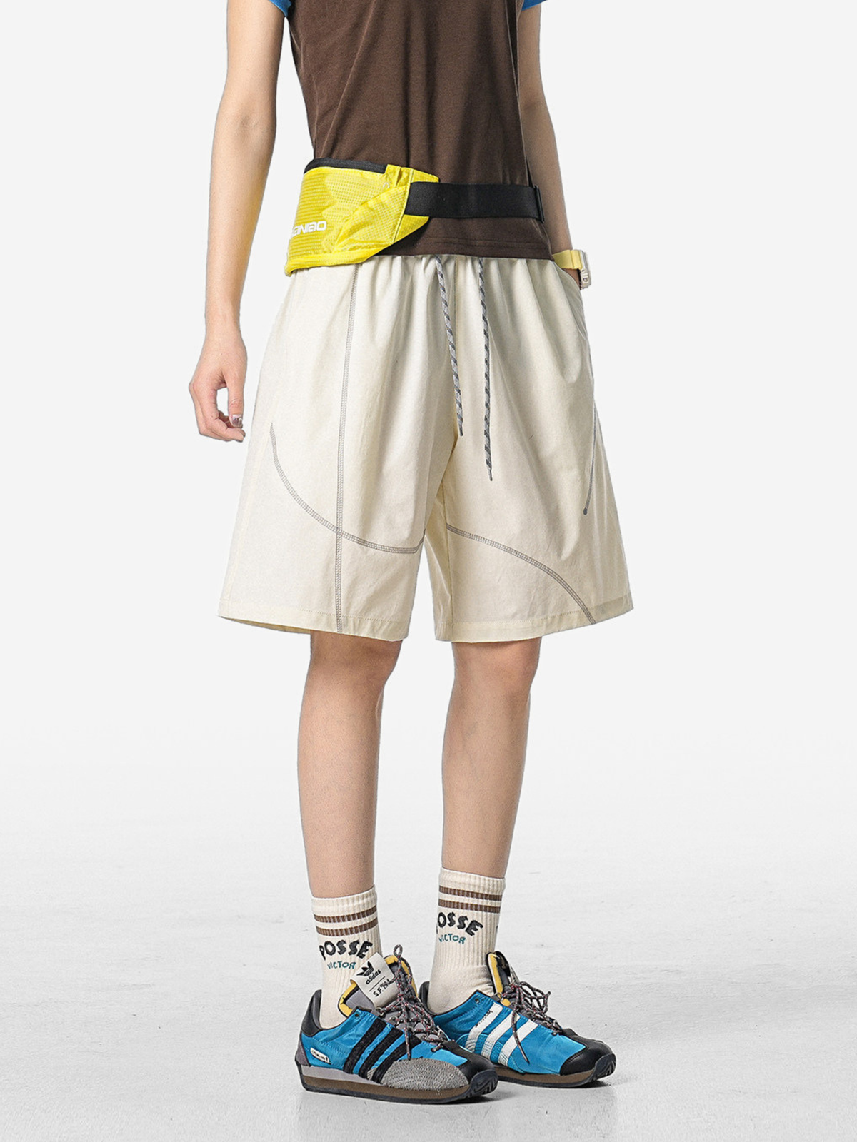 FoxLeap – Unisex-Sportshorts mit Kontrastnähten, leicht und atmungsaktiv