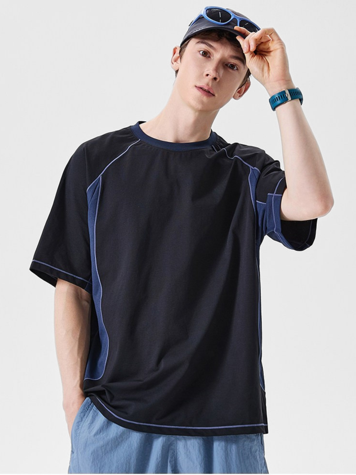 LightStep – Unisex leichtes, schnelltrocknendes Colorblock-Funktions-T-Shirt