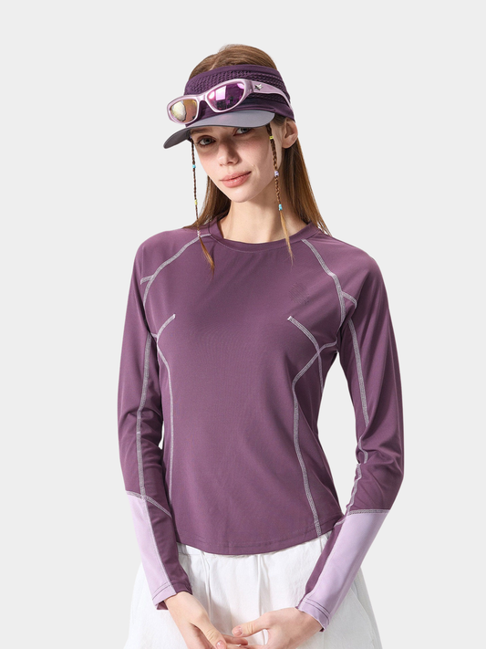 Driftwing – Schnelltrocknendes Performance-T-Shirt mit Colorblock-Design für Damen