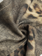 BeltSkip – Unisex 3D-gedruckte Distressed-Hose im Leopard-Design mit geschwungenem Beinverlauf