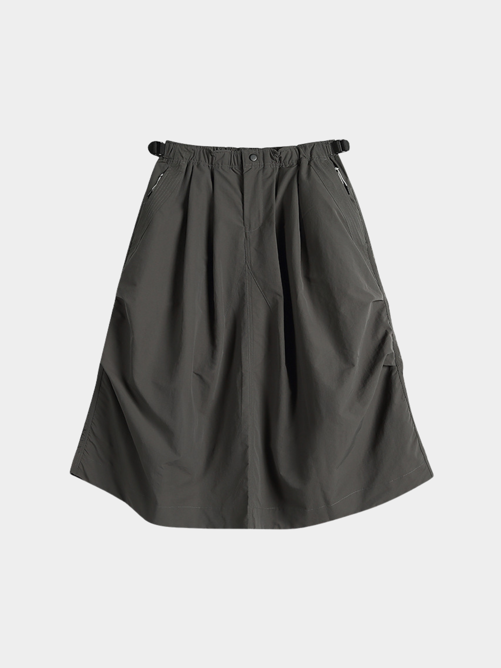 Clifftide – Wasserabweisender, schnell trocknender Midi-Rock aus Knitterstoff für Damen