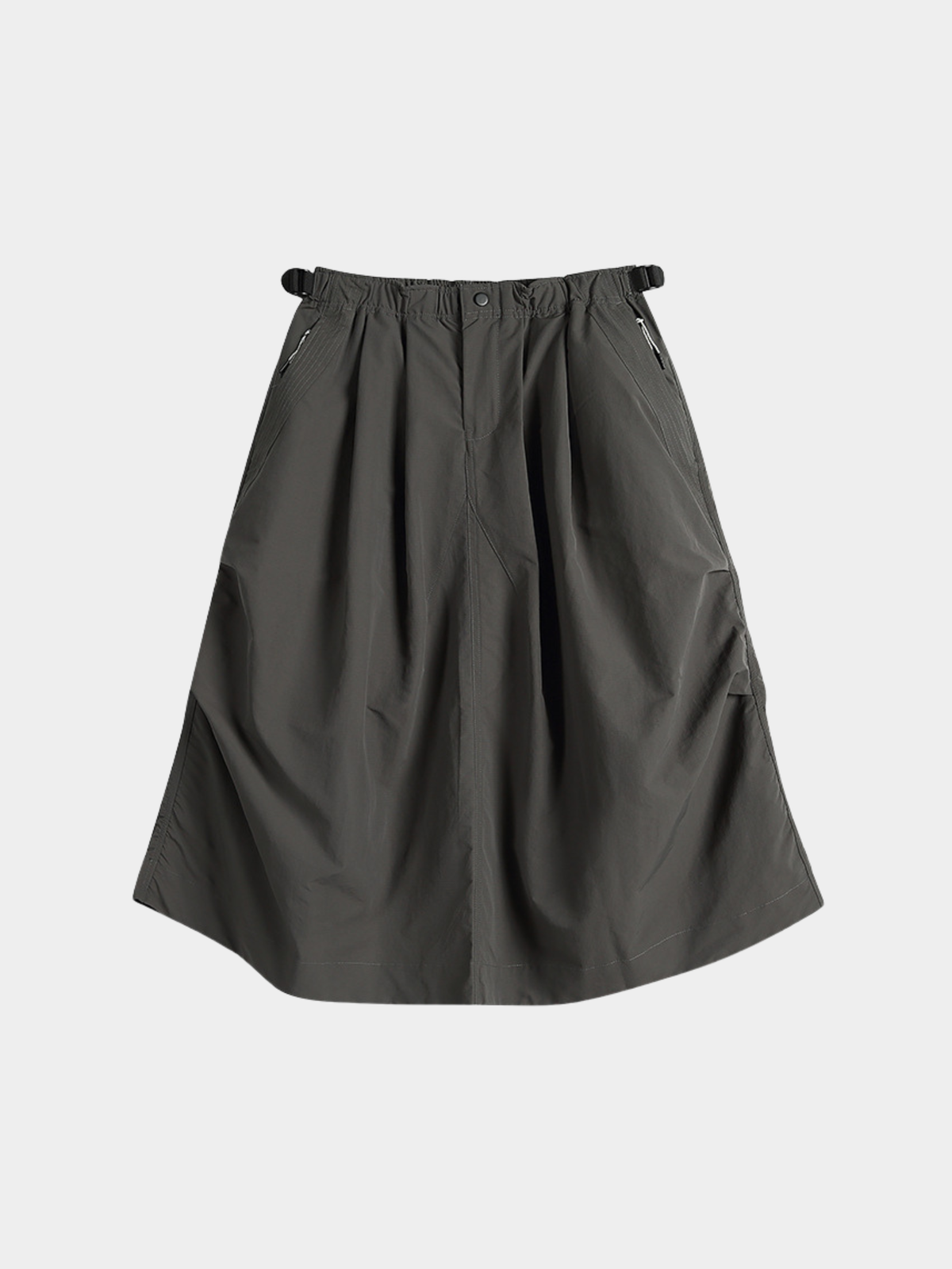 Clifftide – Wasserabweisender, schnell trocknender Midi-Rock aus Knitterstoff für Damen