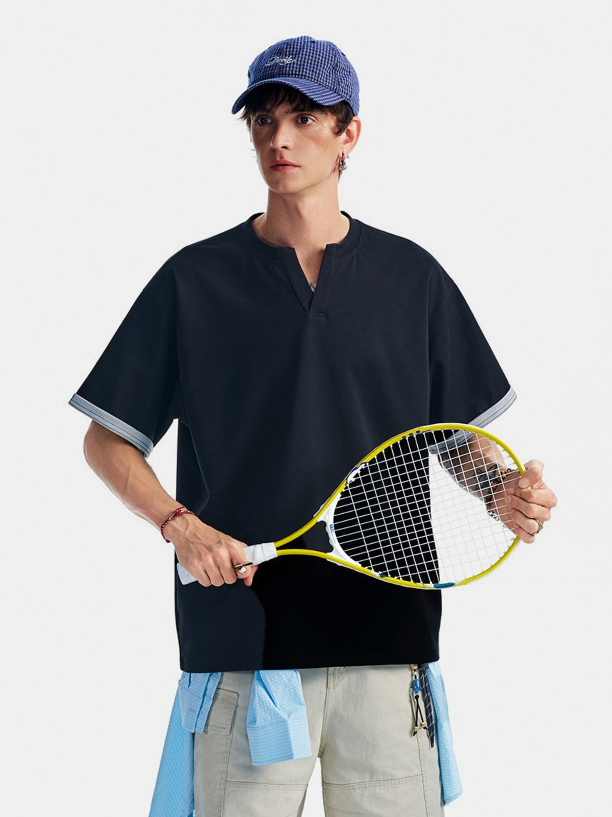 Thunderridge - Herren-T-Shirt mit Lagenlook-Rundhalsausschnitt