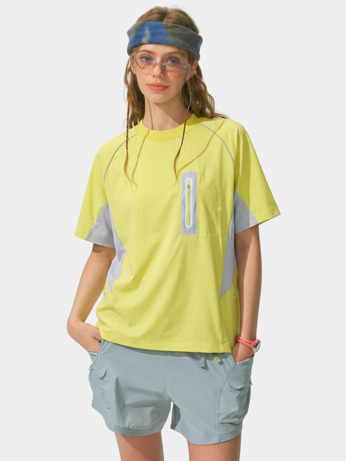 LightFlare – Atmungsaktives, schnelltrocknendes Colorblock-Mesh-T-Shirt