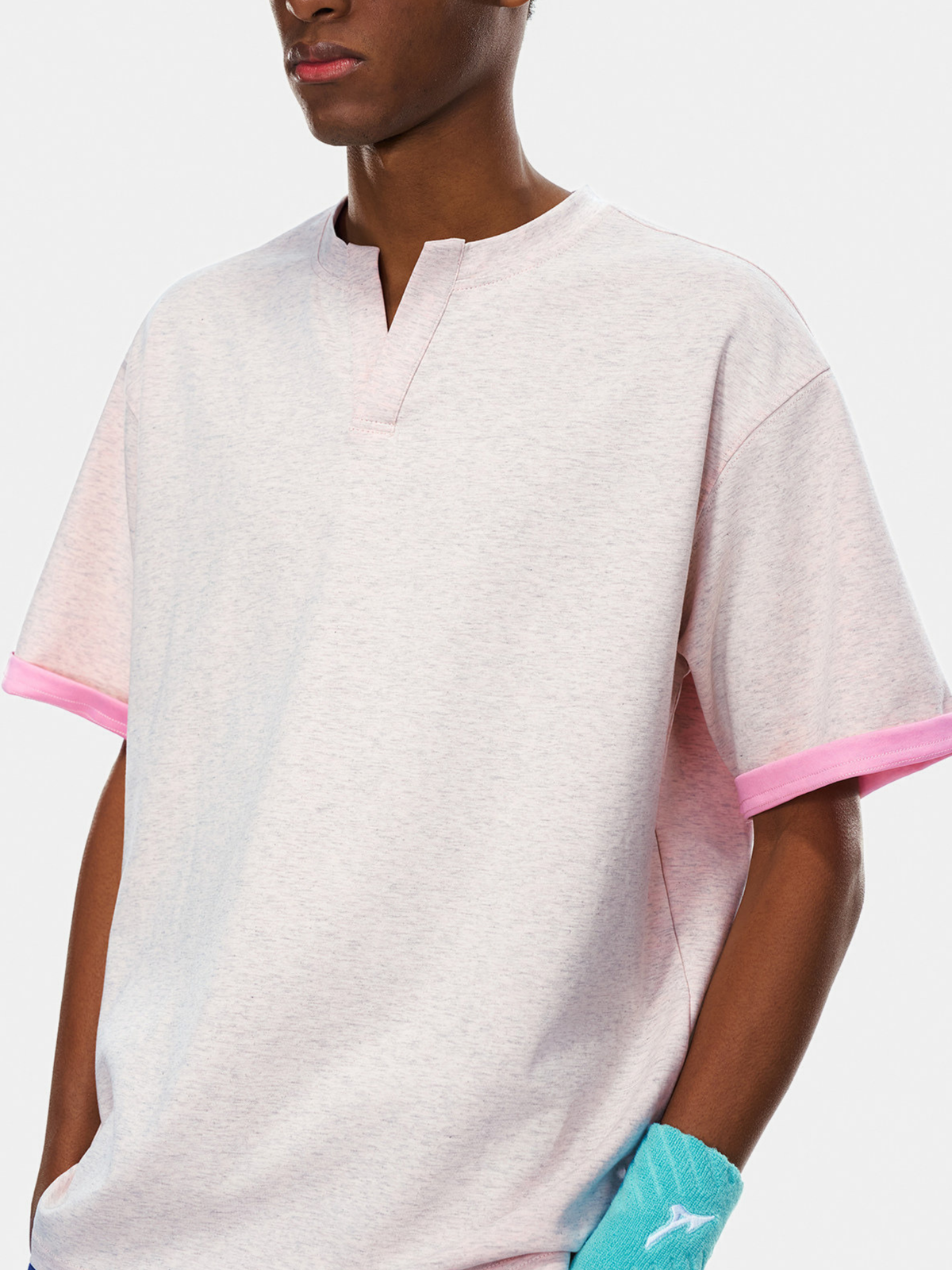Thunderridge - Herren-T-Shirt mit Lagenlook-Rundhalsausschnitt