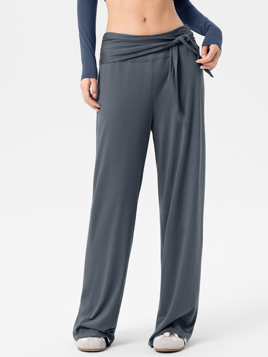 EchoCrest – Atmungsaktive Weite Damenhose mit abnehmbarem Gürtel