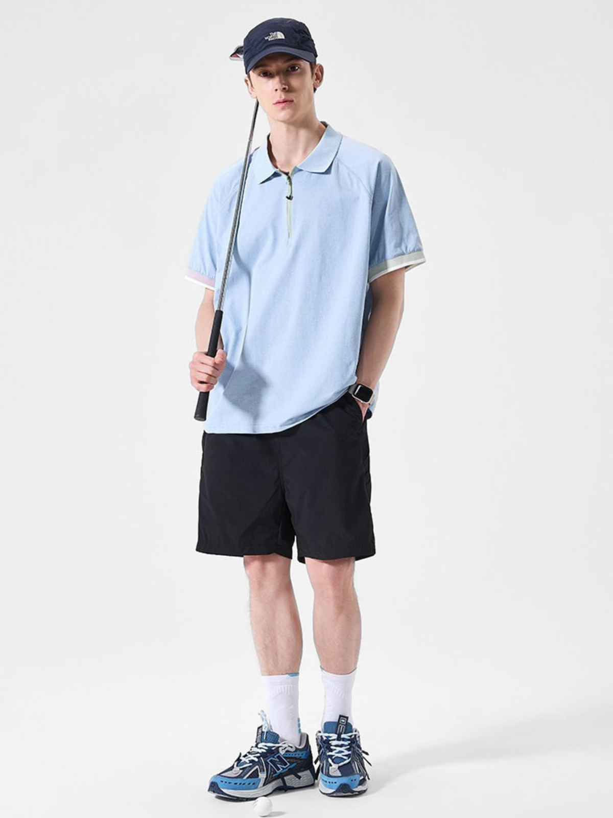 ChillFlask – Antibakterielles, schnelltrocknendes Polo-Shirt mit halbem Reißverschluss