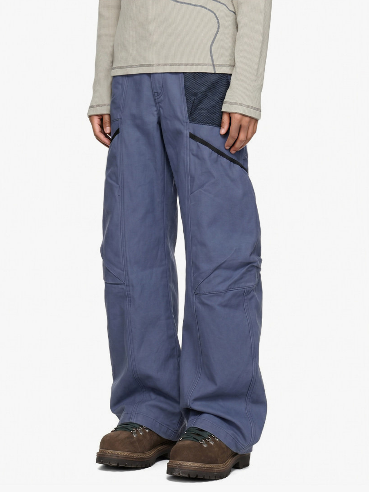 SleekLine – Herren-Cargohose mit geschwungenem Schnitt, Kreuzriemen und mehreren Taschen