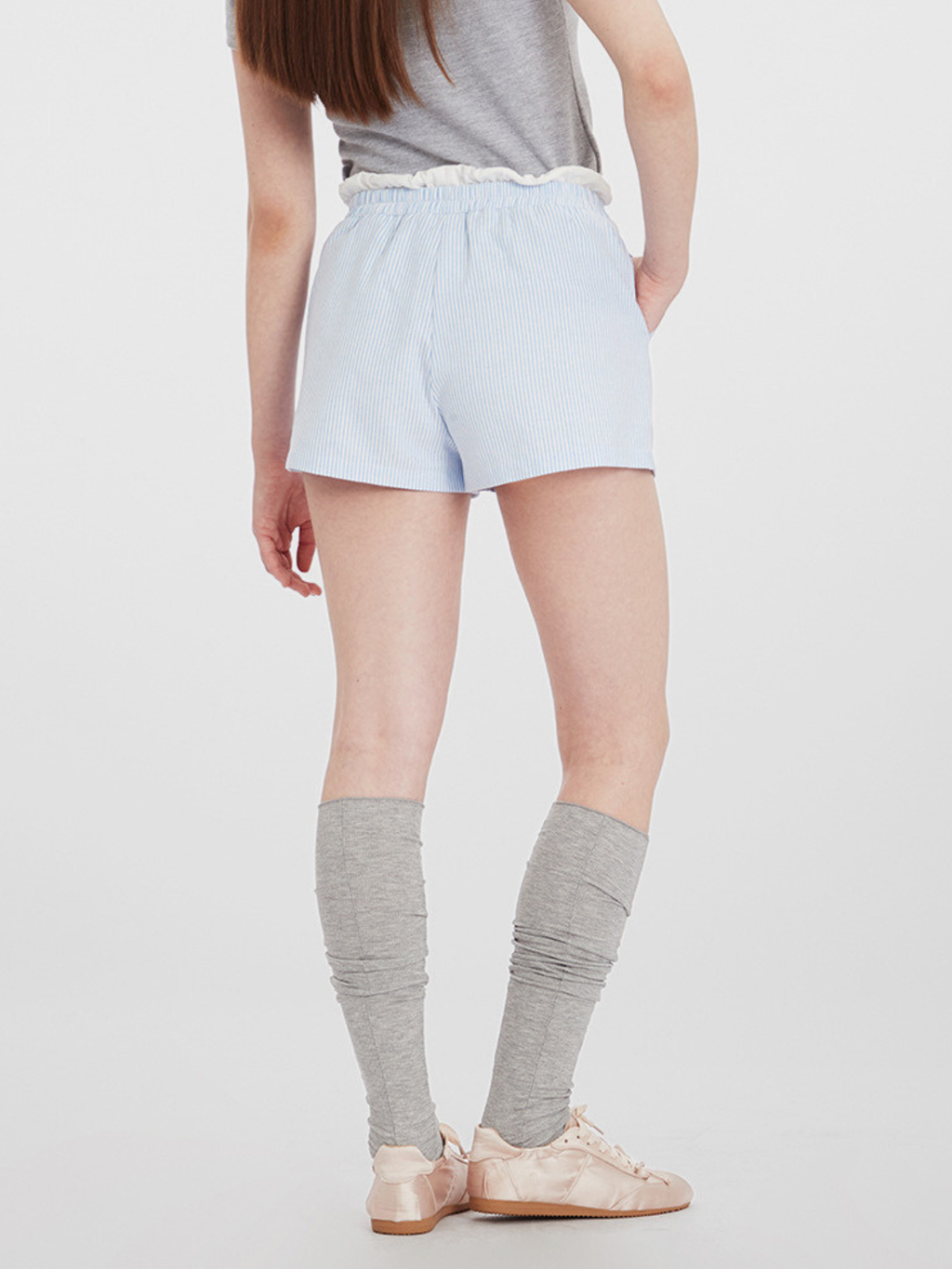 SkyLight - Lässige Damen-Shorts mit gestreiftem Doppelbund