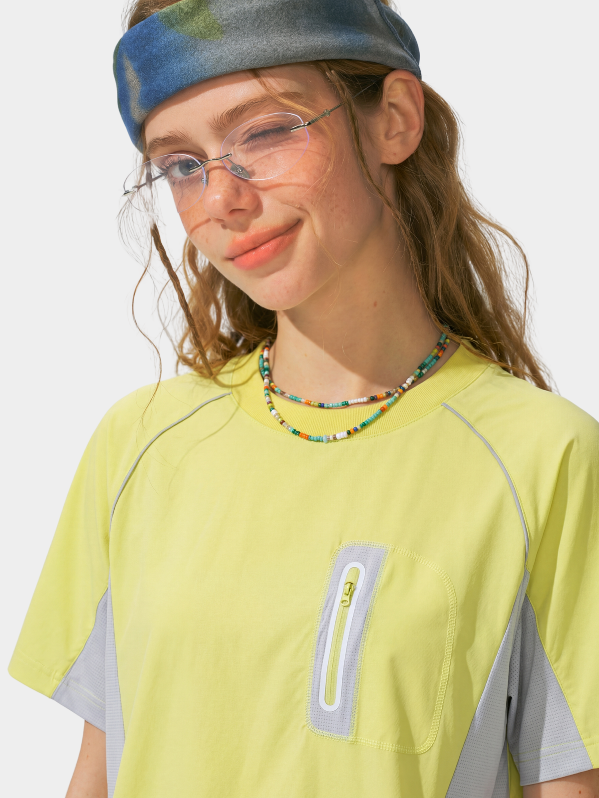 LightFlare – Atmungsaktives, schnelltrocknendes Colorblock-Mesh-T-Shirt