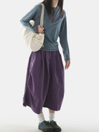 Clifftide – Wasserabweisender, schnell trocknender Midi-Rock aus Knitterstoff für Damen