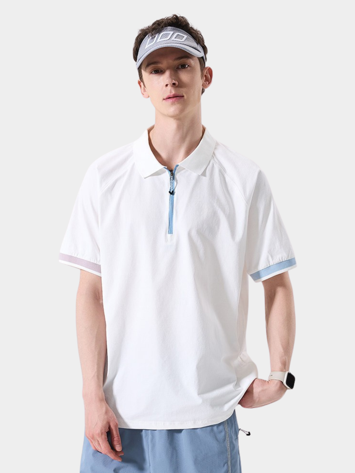 ChillFlask – Antibakterielles, schnelltrocknendes Polo-Shirt mit halbem Reißverschluss