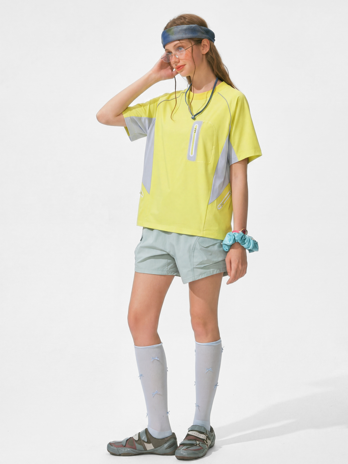 LightFlare – Atmungsaktives, schnelltrocknendes Colorblock-Mesh-T-Shirt