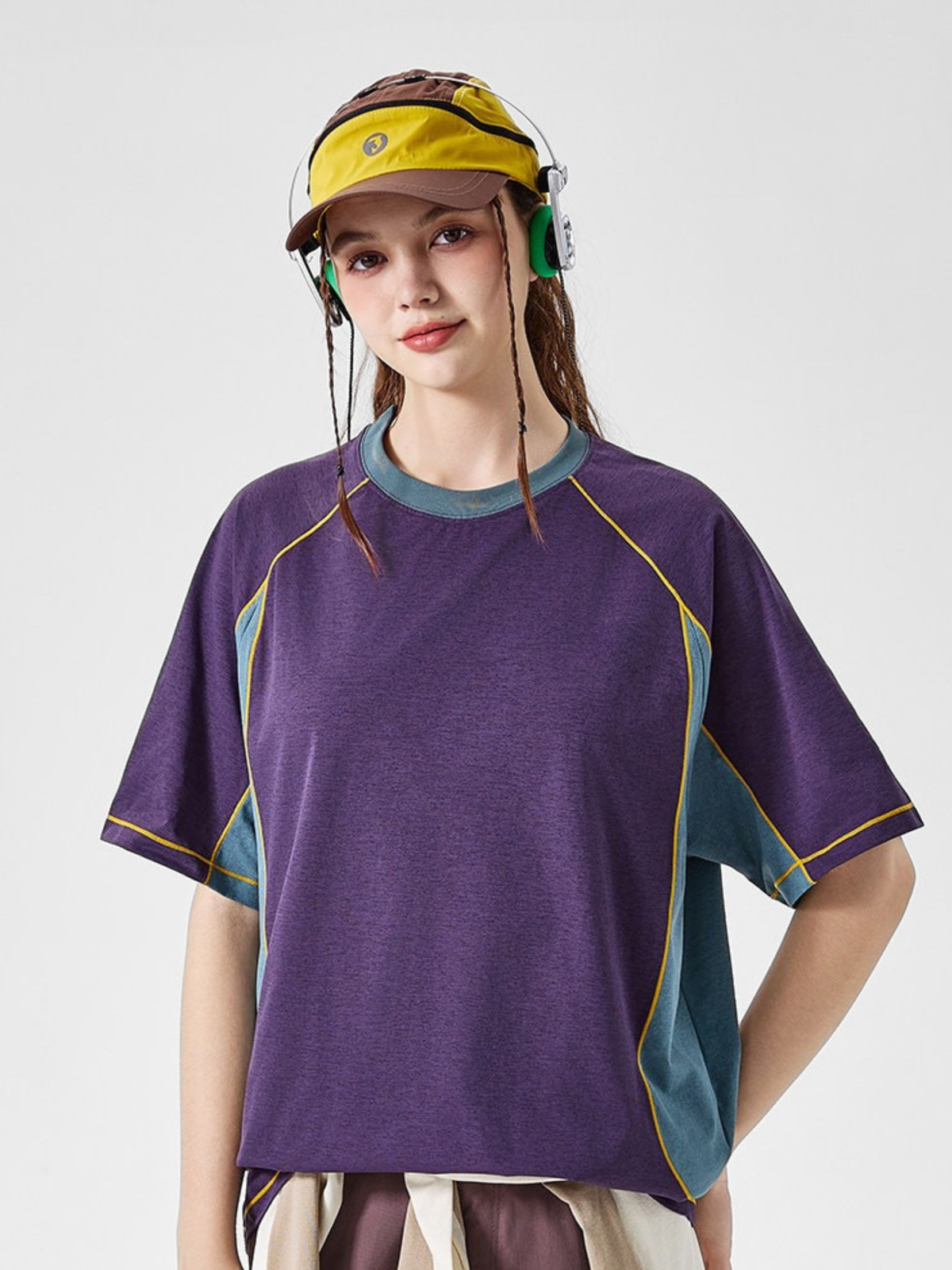 LightStep – Unisex leichtes, schnelltrocknendes Colorblock-Funktions-T-Shirt