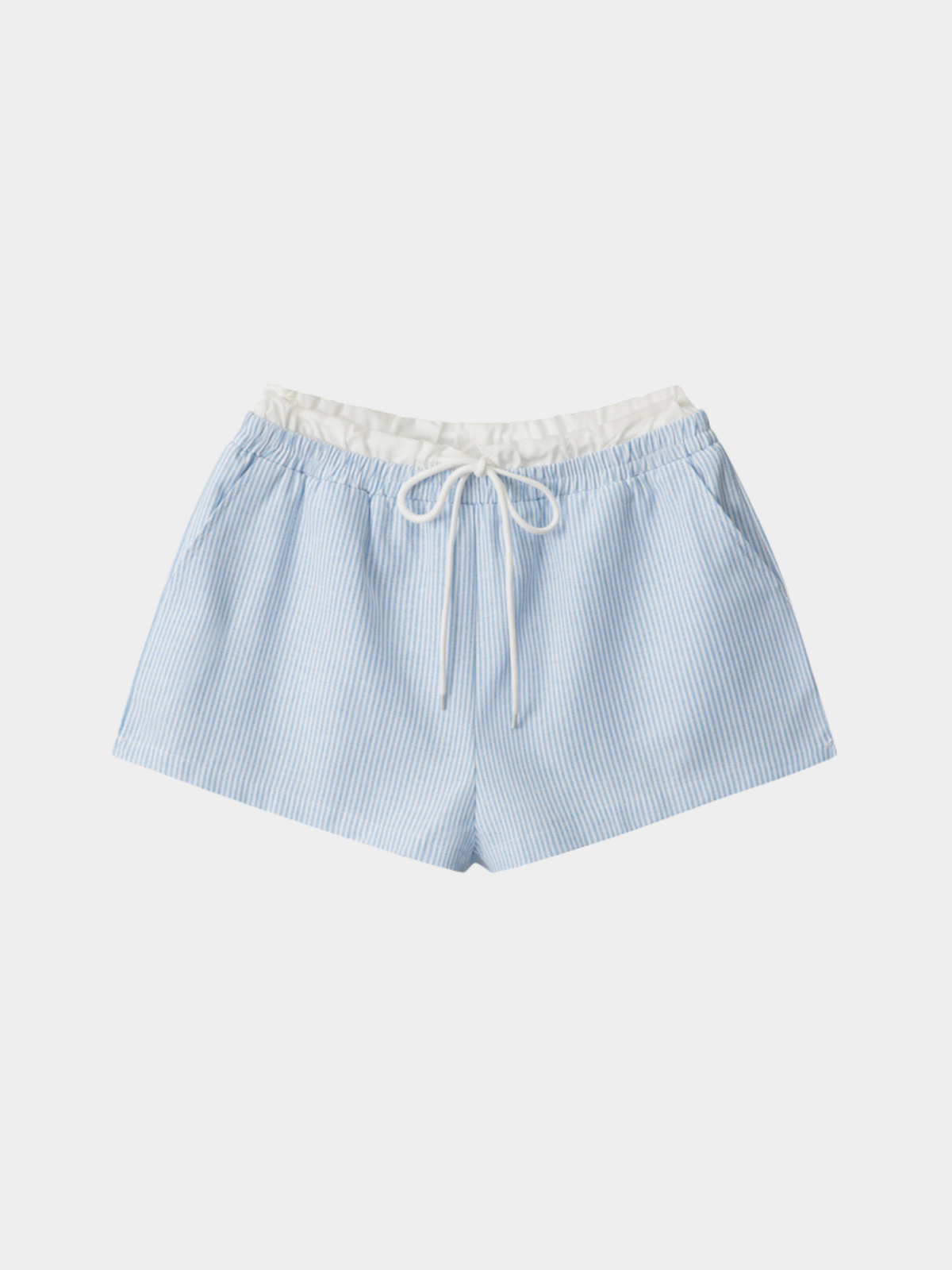 SkyLight - Lässige Damen-Shorts mit gestreiftem Doppelbund