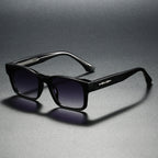 Colorblock-Sonnenbrille mit eckigem Rahmen und polarisierten Gläsern im Retro-Stil