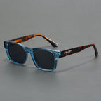Colorblock-Sonnenbrille mit eckigem Rahmen und polarisierten Gläsern im Retro-Stil