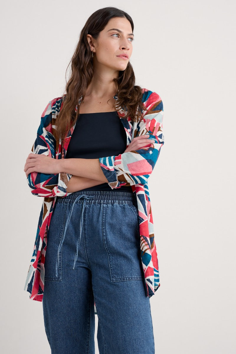 Wren Flutter Longline-Hemd