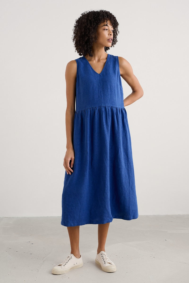 Ärmelloses Leinenkleid „Lowland Heather“