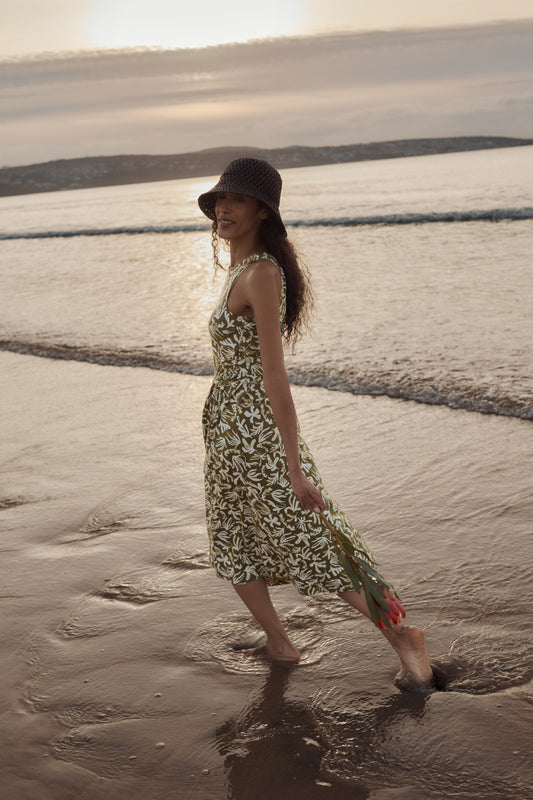 Porthmeor Wave Dress in GOTS-Certified Organic Cotton Jersey