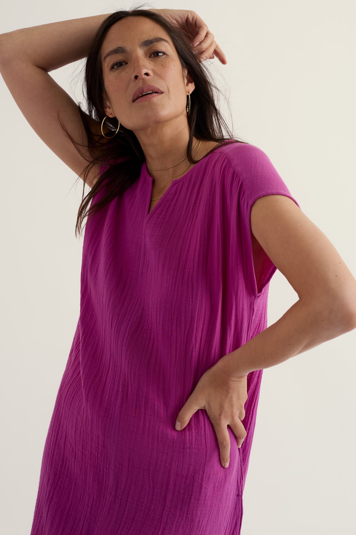 Sand Patterns Dress in GOTS-Certified Organic Cotton
