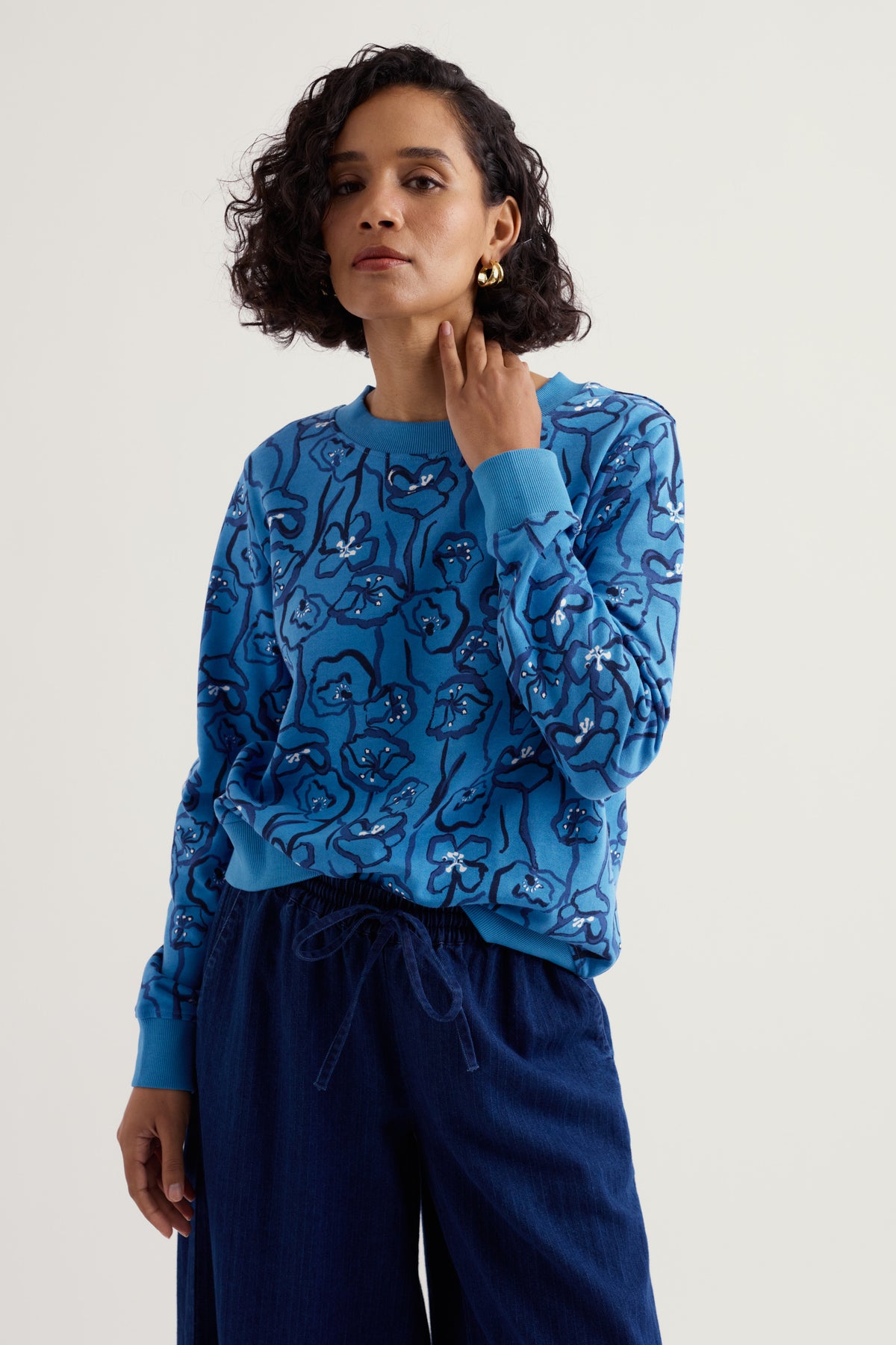 Bright Wave Rundhals-Sweatshirt