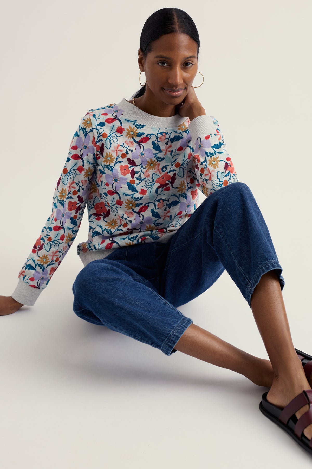 Bright Wave Rundhals-Sweatshirt