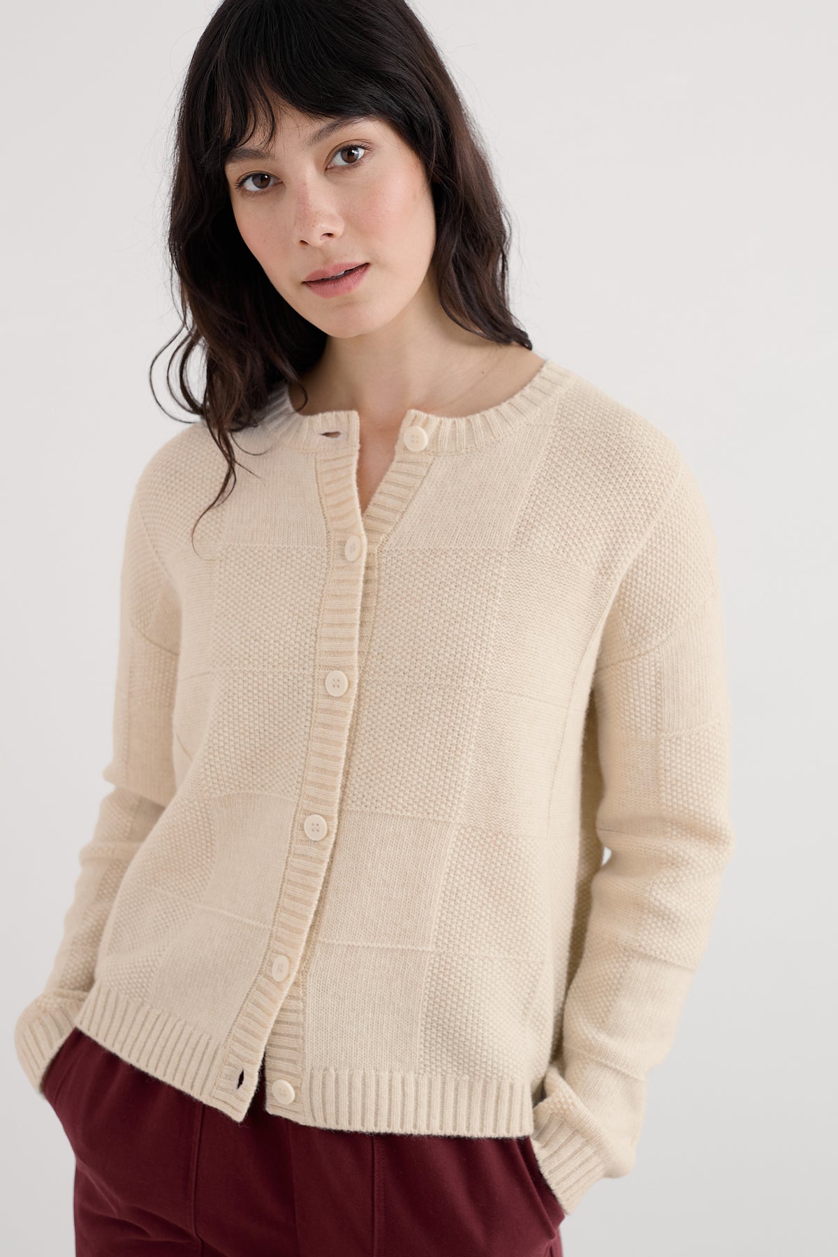 Coweth Strickjacke mit Knopfleiste