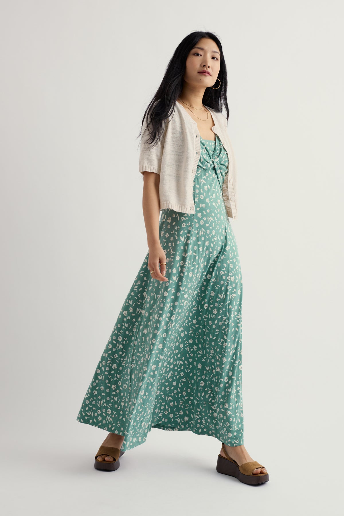May Apple Empire Line Jersey Dress