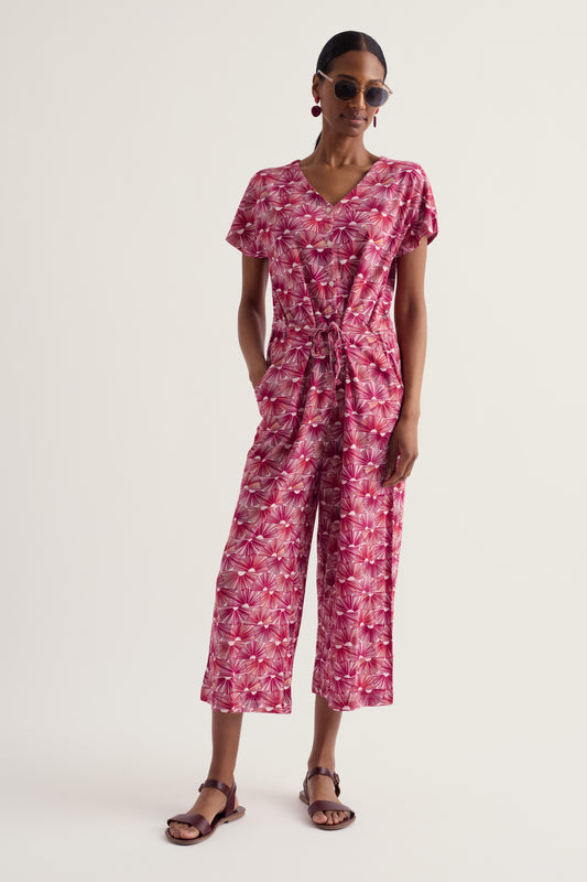 Rose Trellis Wide Leg Jumpsuit