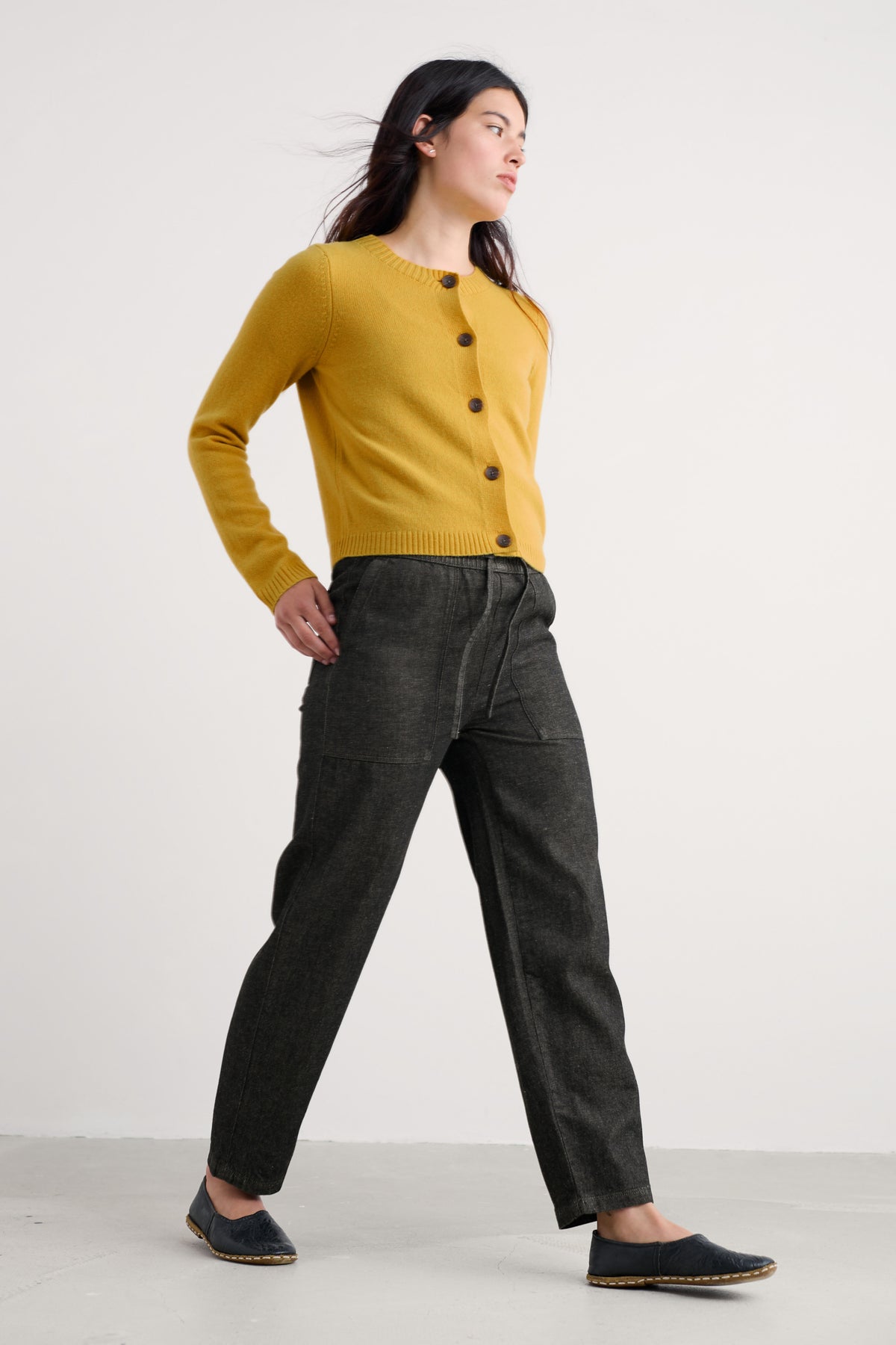 Sholl Jeans mit Kordelzug und zulaufendem Bein
