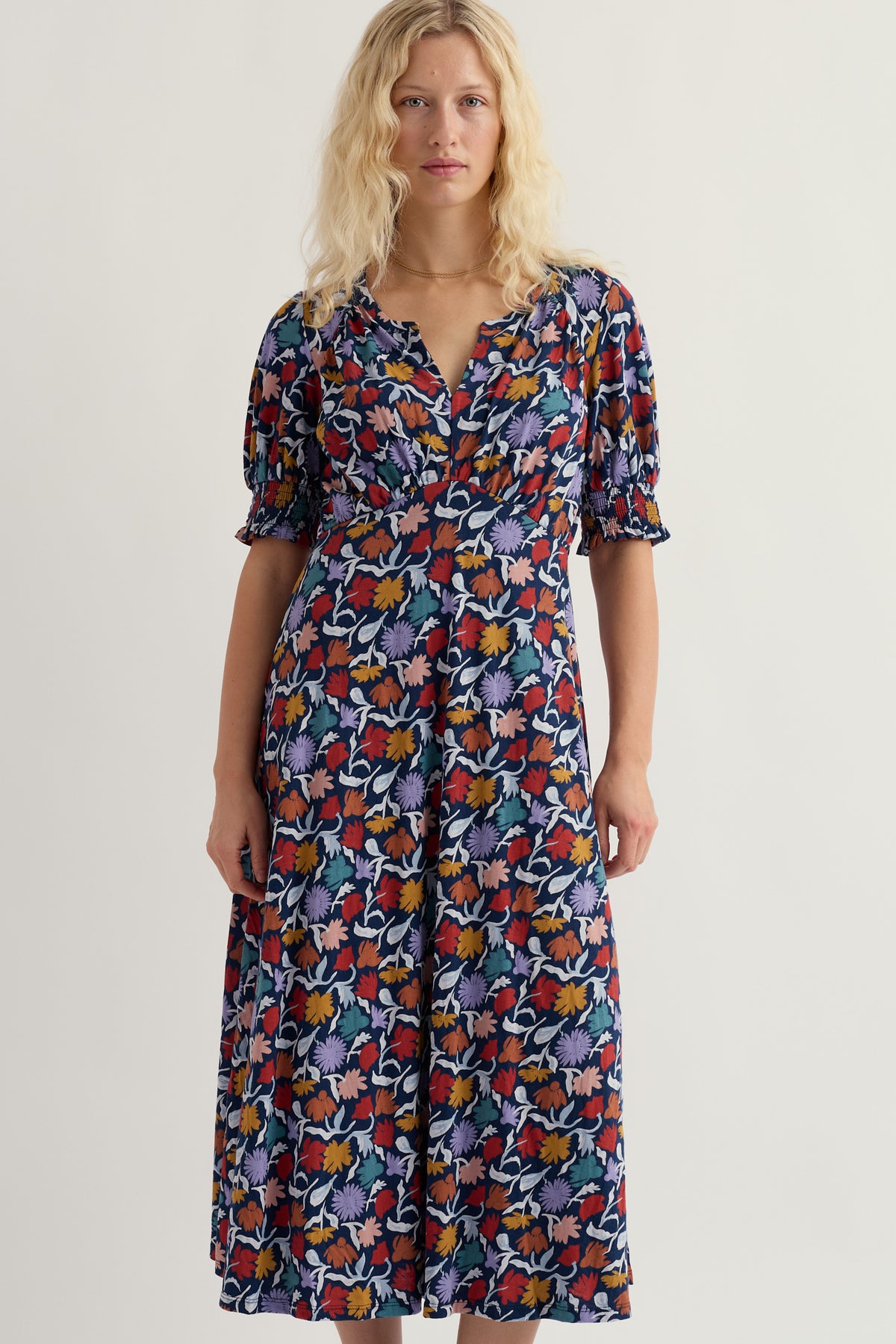 Fenil Midi-Kleid mit Empire-Taille