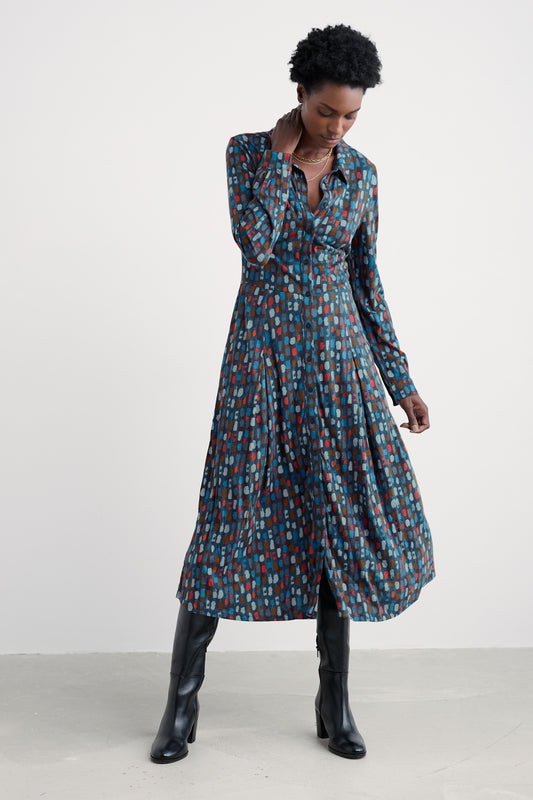 Coastline Jersey Shirt Dress