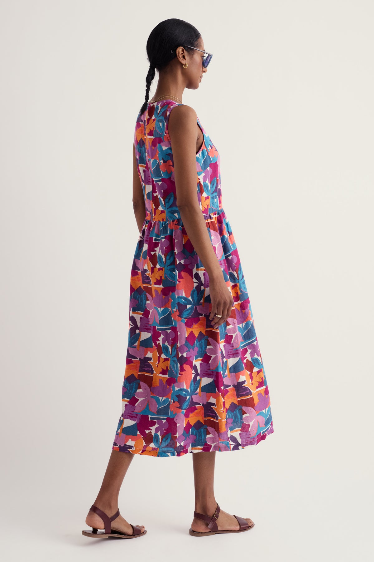 Ärmelloses Leinenkleid „Lowland Heather“