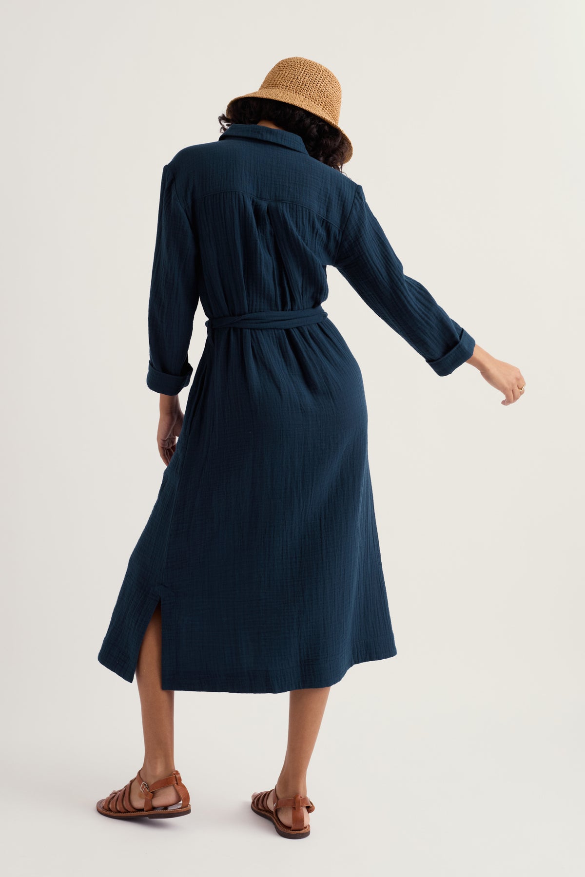 Whitsand Cove Midi-Hemdkleid aus GOTS-zertifizierter Bio-Baumwolle