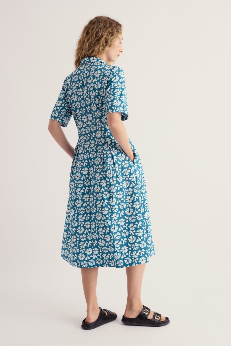 Wild Liquorice Shirt Dress in GOTS-Certified Organic Cotton